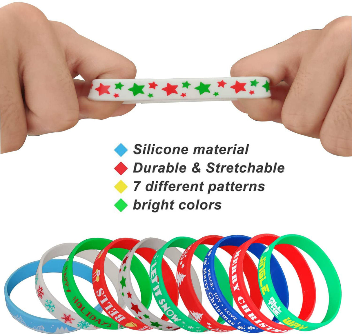 8" X 1/2" Silicone Wristband