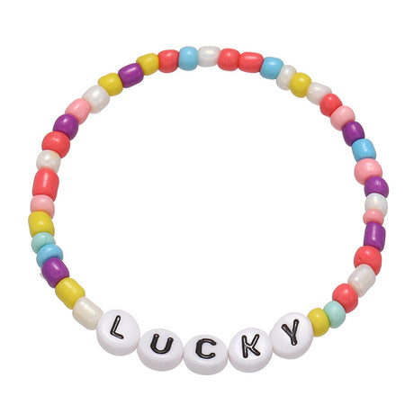 Rainbow Alphabet Beads Bracelet