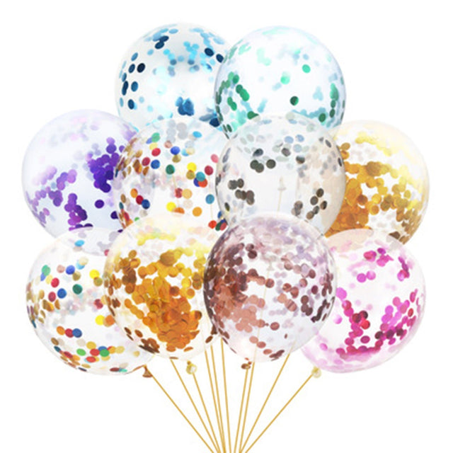 12 Inch Clear Balloons With Confetti Insi - Yorkn Inc✅