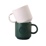 12oz Elegant Striped Ceramic Coffee Mug - Yorkn Inc✅