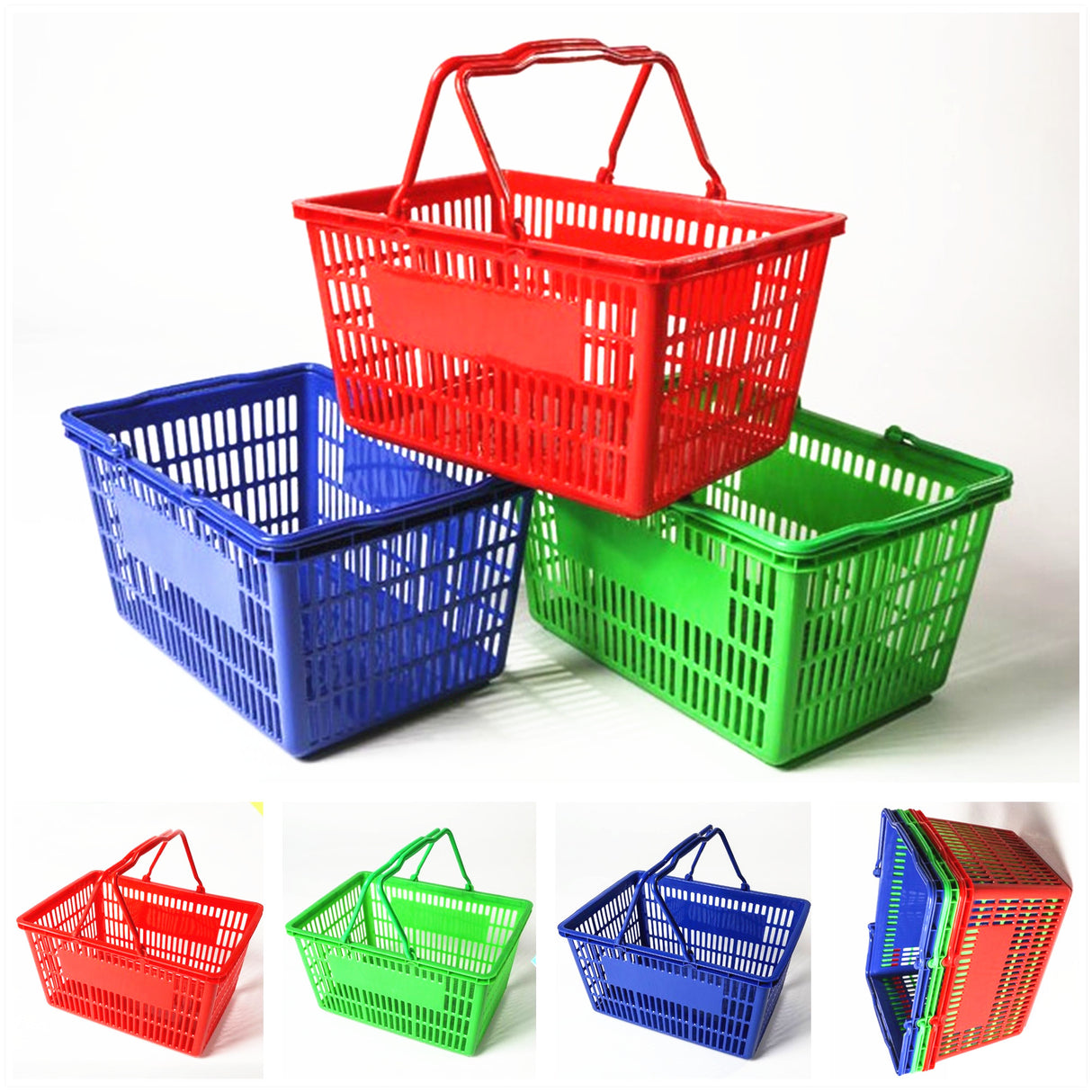 Cesta de plástico para supermercado 
