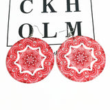 Wooden Round Shape Earrings African Charm