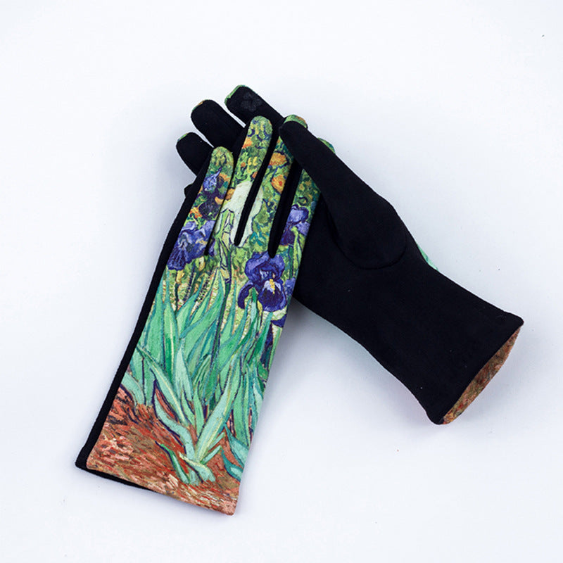 Gants d'hiver doux au toucher entièrement imprimés 