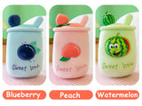 Fruit Cup Shape Plush Toy Pillow Decor