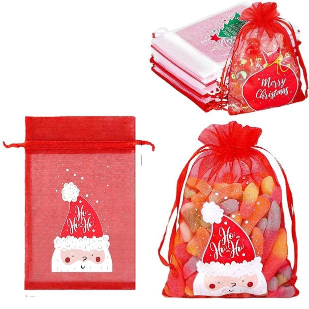 Sachets de bonbons en maille imprimée 