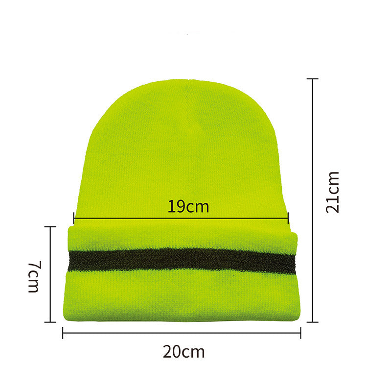 Gorro con bandas reflectantes para la noche 