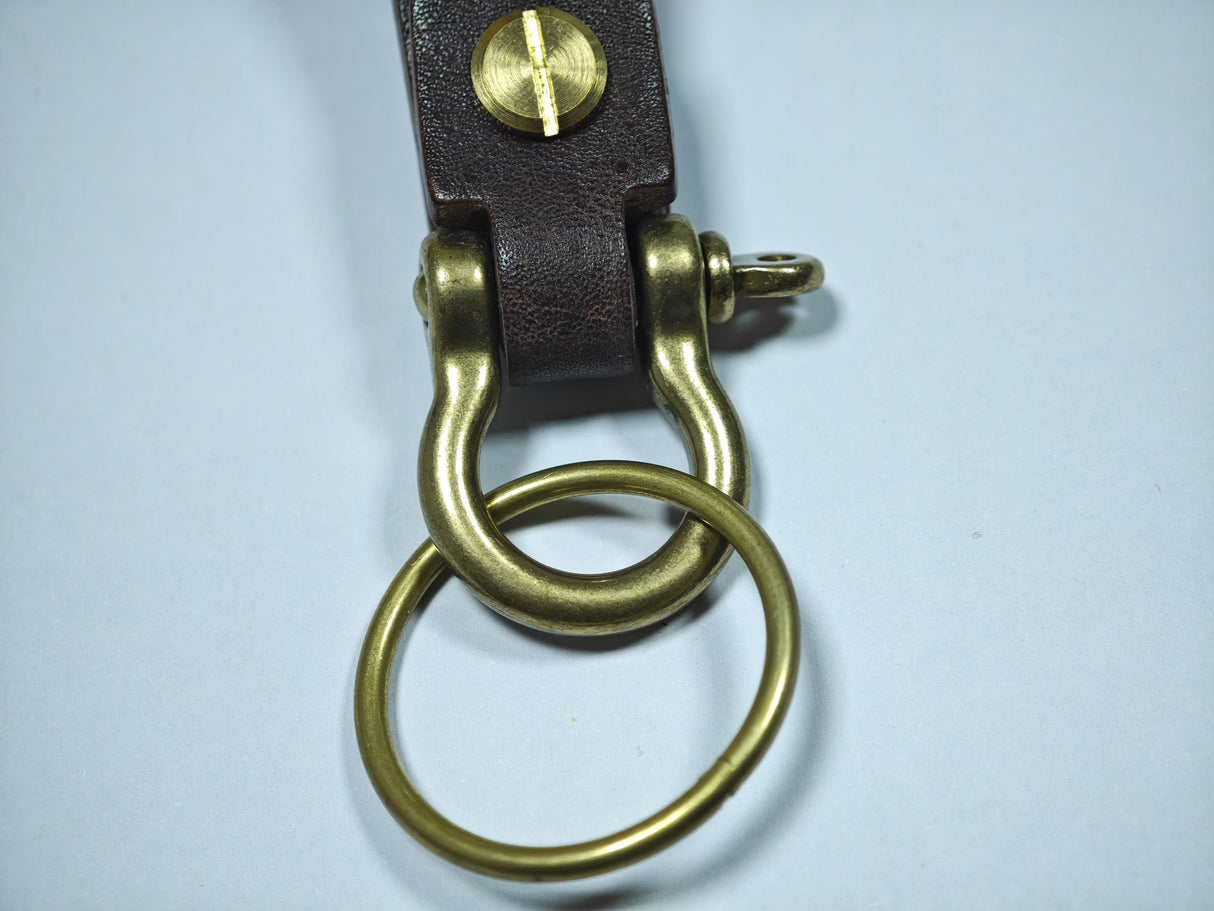 Copper Ring True Leather Key Chain