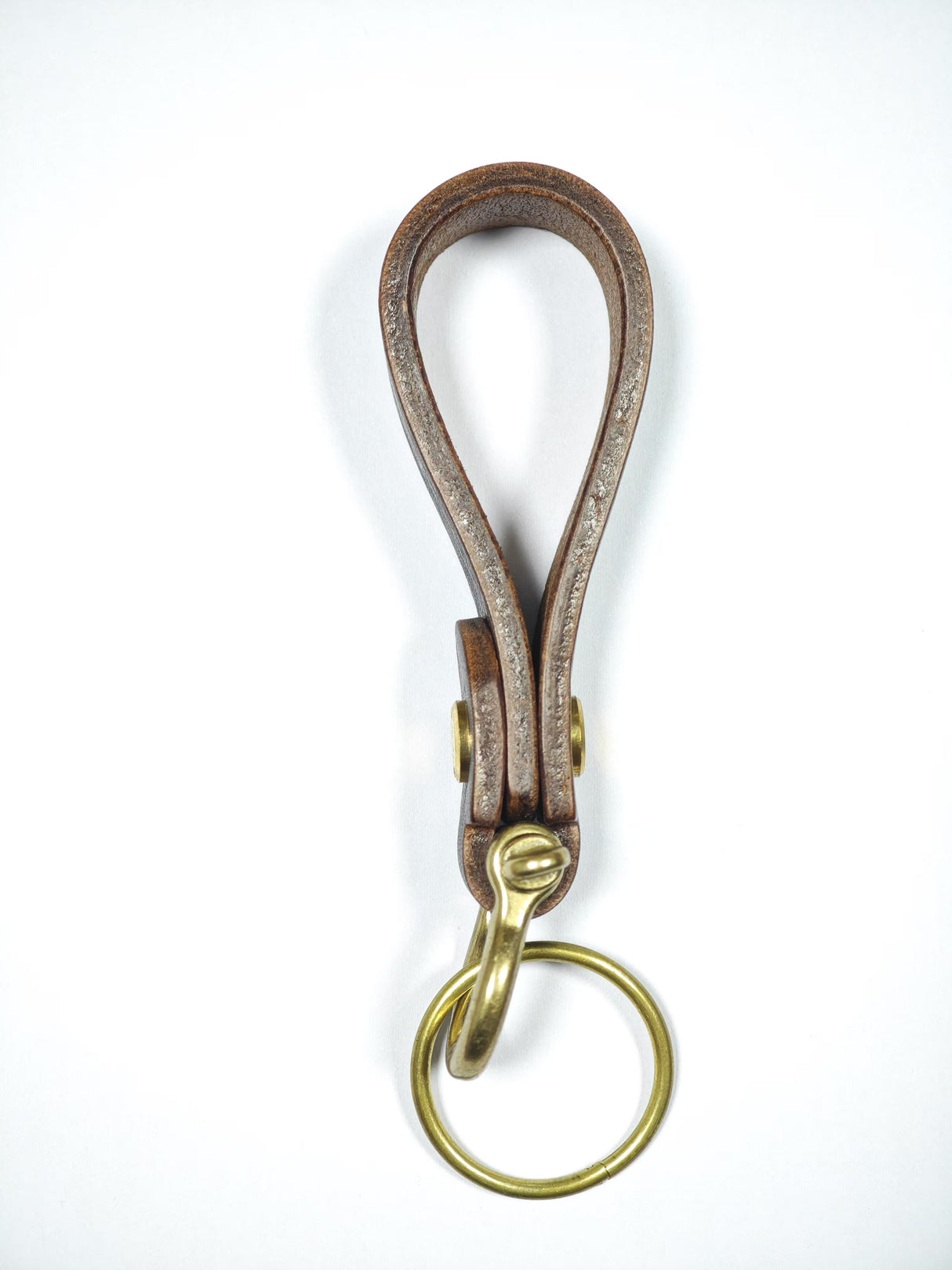 Copper Ring True Leather Key Chain