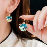 Boucles d'oreilles vintage en perles avec boîte amovible 