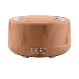 Humidificador difusor de aroma con textura de madera de 650 ml 