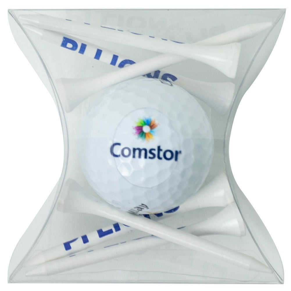 Paquete de almohadas con tees y juego de pelotas de golf 