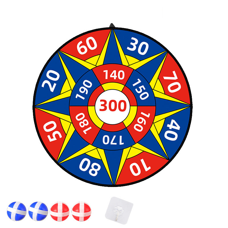 Tablero de dardos impreso de doble cara de 29 pulgadas para jugar al aire libre e interior con 4 bolas adhesivas 