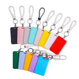 Push-pull Slide Credit Card Holder Sliding Card Case With Keychain