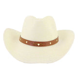 Chapeau de paille de cow-boy décoré 