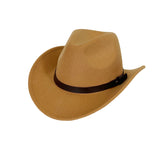 Chapeau de cowboy en velours unisexe 