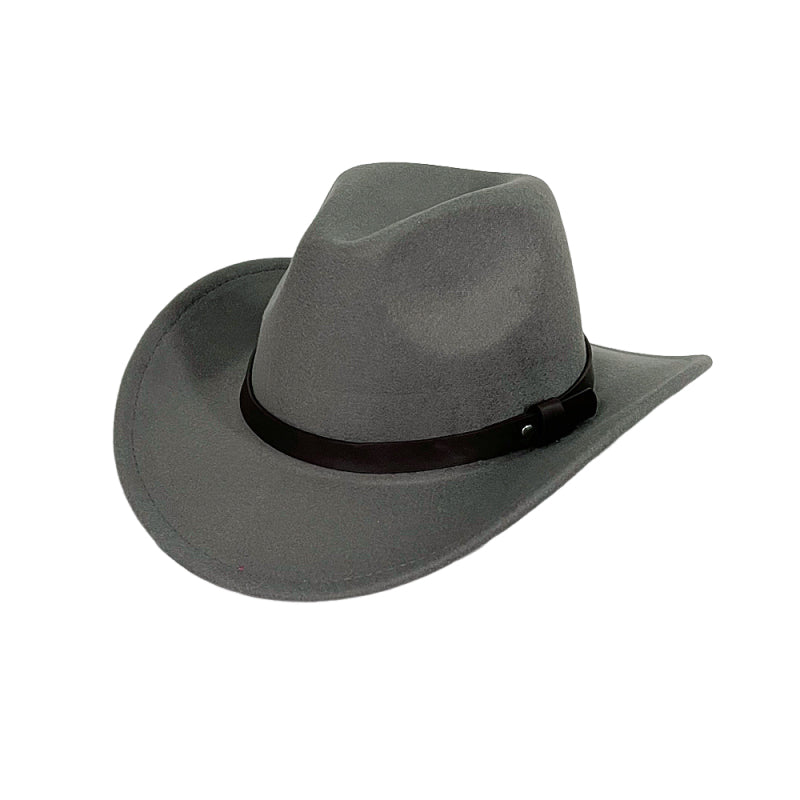 Chapeau de cowboy en velours unisexe 