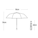 Parapluie compact pliable automatique pleine taille imprimé en dessous 