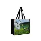 Non Woven Two Tone Gusset Tote Bag 4c Process Sublimation Print