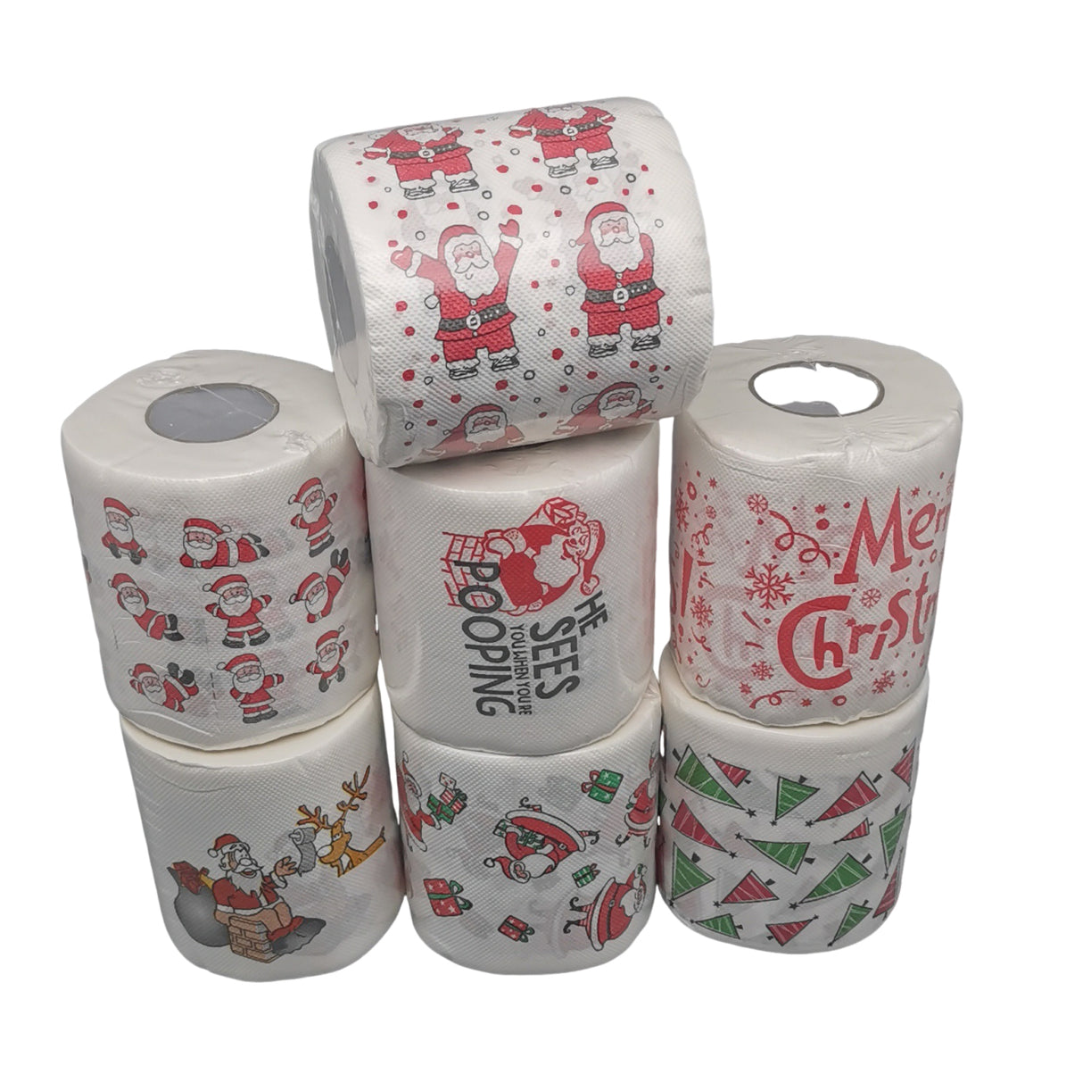 Stock Christmas 2ply Paper Roll Napkin - By Boat