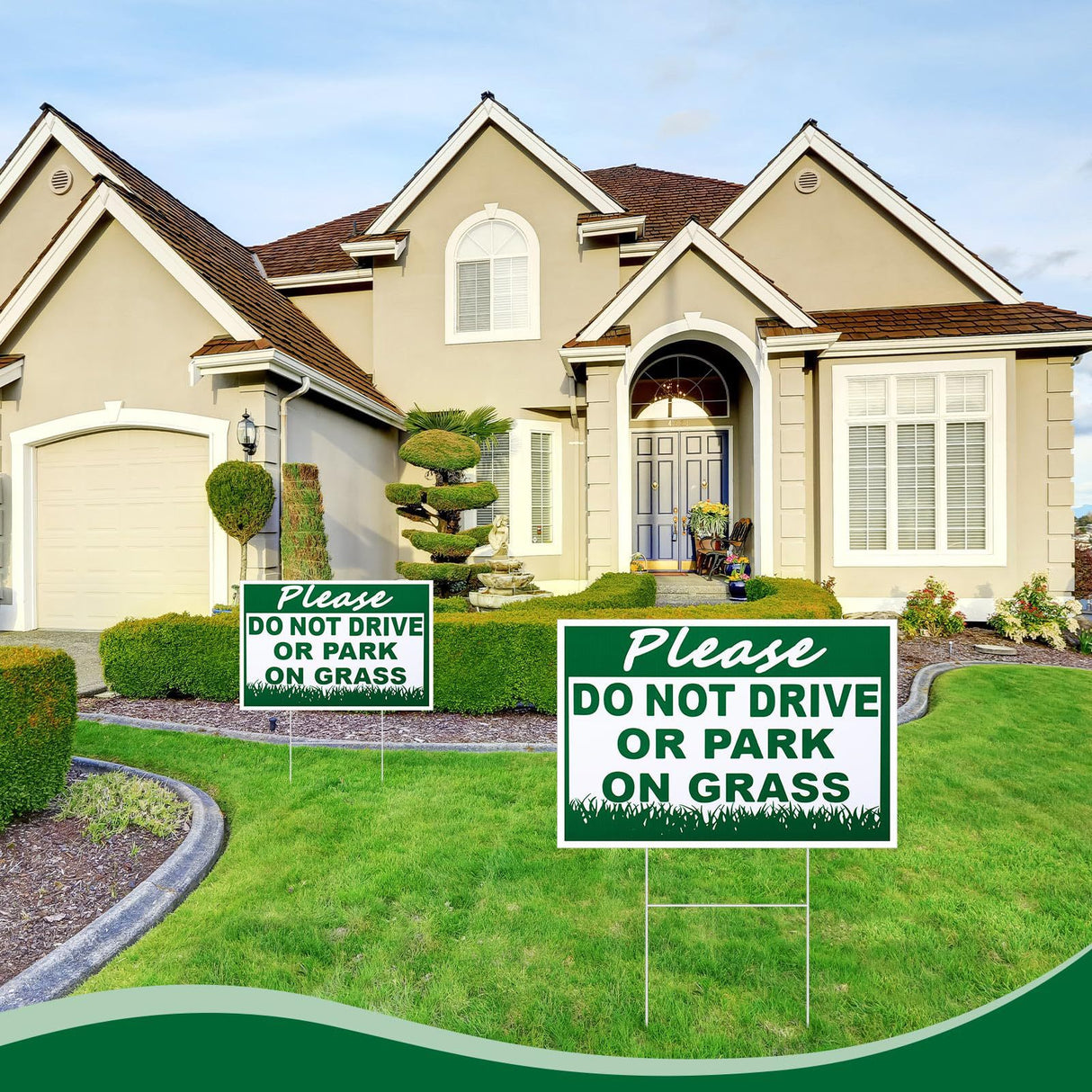 Lawn Bag Sign Doule Side Printed
