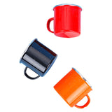 12oz Camping Enamel Mug With Full Size Sparkles Dots Outside