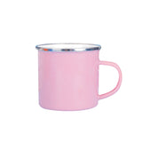 12oz Camping Enamel Mug With Full Size Sparkles Dots Outside