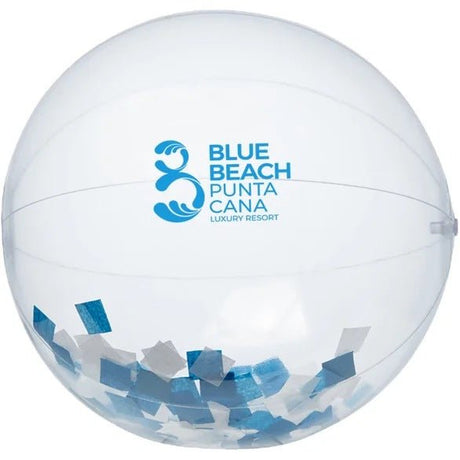 16 Inch Clear Multi Confetti Filled Beach Ball - Yorkn Inc✅