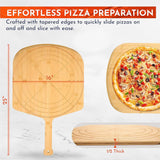 16 Inch Wooden Pizza Peel Board - By Boat - Yorkn Inc✅