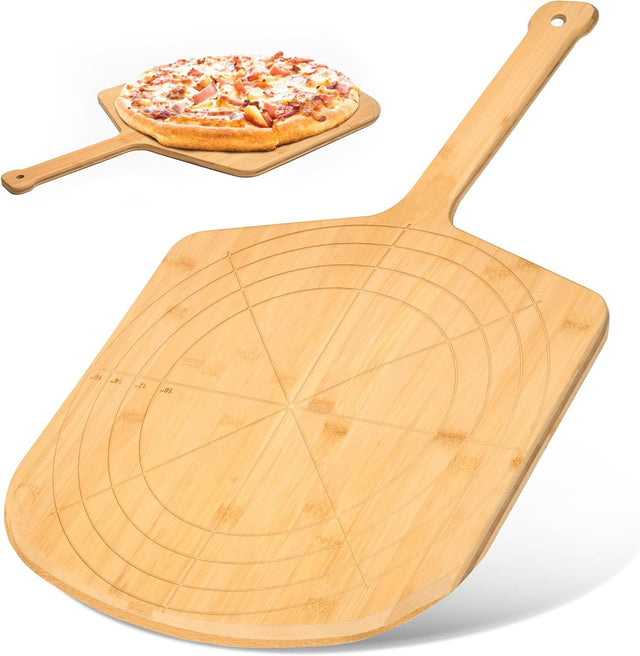 16 Inch Wooden Pizza Peel Board - By Boat - Yorkn Inc✅