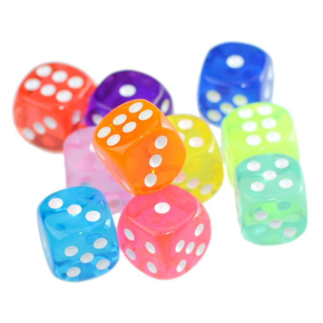 16mm Rounded Corner Transparent Dice - Yorkn Inc✅