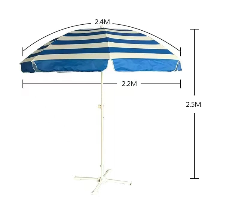 Parasol de plage 48 pouces à impression numérique couleur avec base 