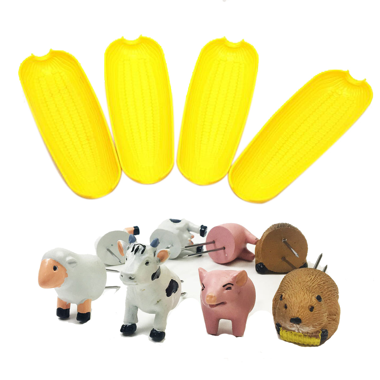 Brochettes de maïs en forme de vache 