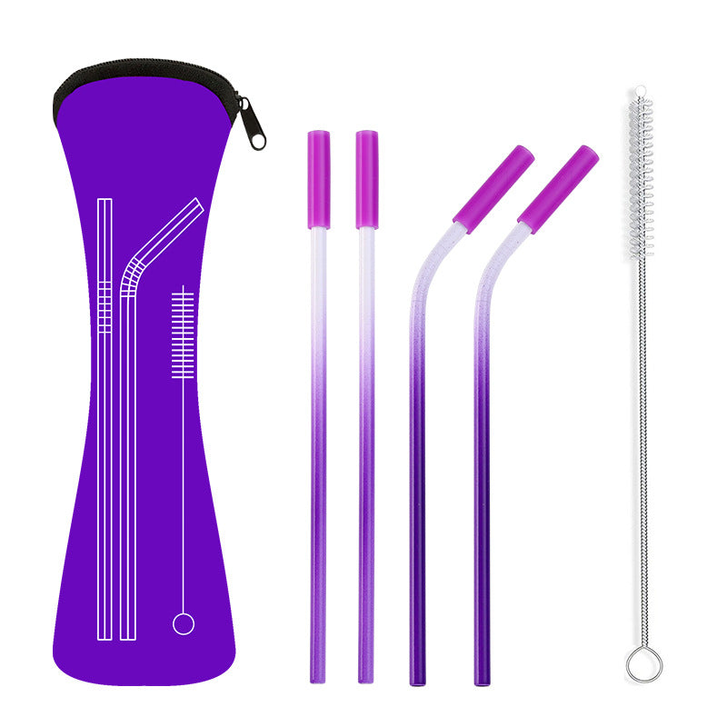 Stainless Steel Straw Set With Silicon