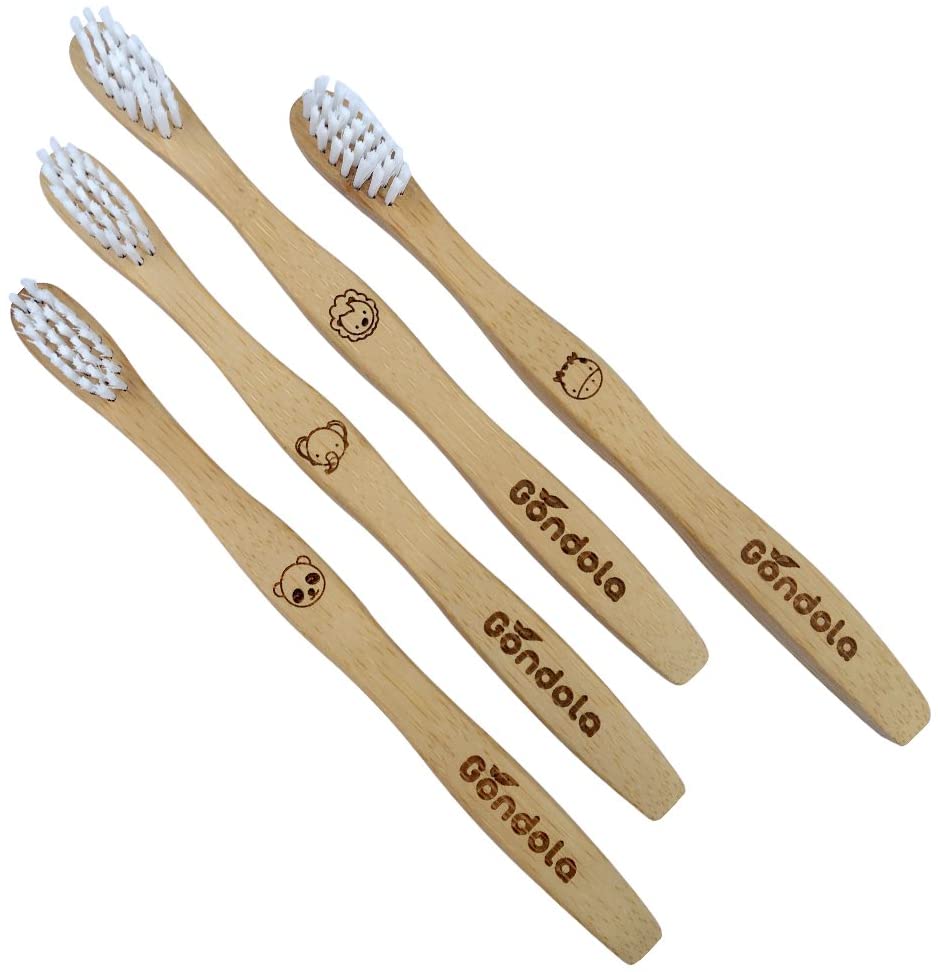 Brosses à dents en bambou pour enfants 