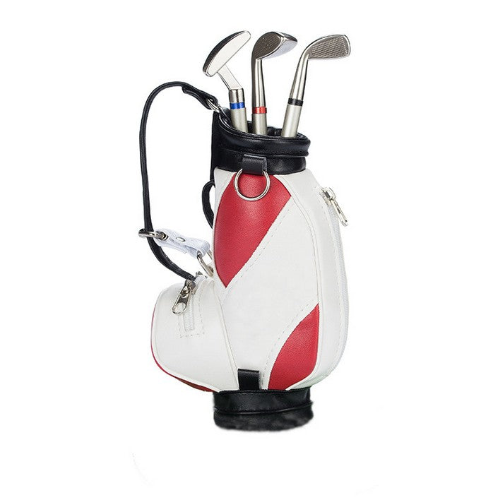 Juego de bolígrafos con forma de bolsa de golf 