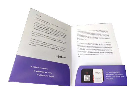 Carpeta de papel con 2 bolsillos 