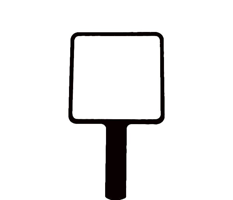 Hand Held Paddle Mirror
