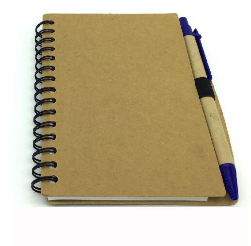 Le cahier à spirale et le stylo écologiques 