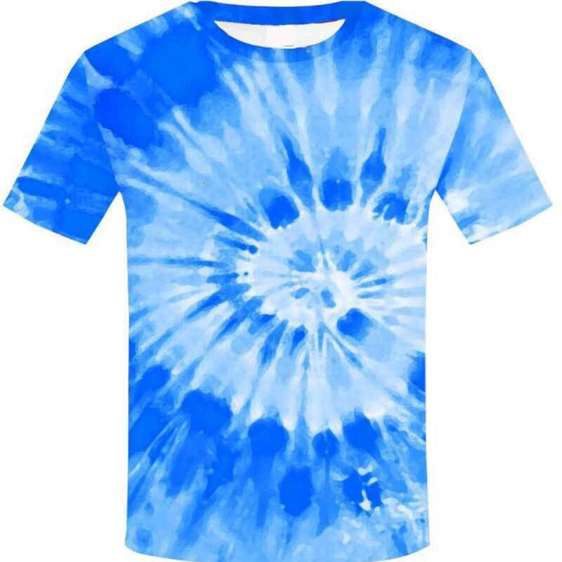 Camiseta juvenil colorida con efecto tie-dye 