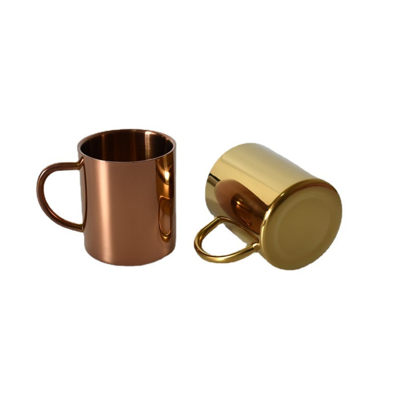 Tasse en acier inoxydable doré 