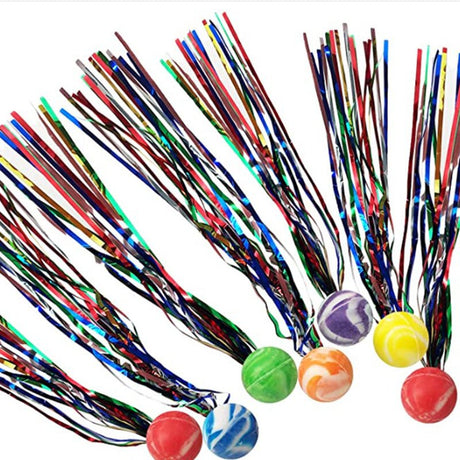 20 - piece 25cm Ribbon Bouncy Balls - Yorkn Inc✅