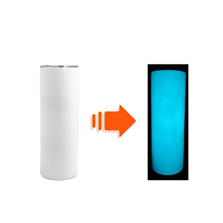 20oz Glow - in - the - dark Stainless Steel Straight Tumbler - Yorkn Inc✅