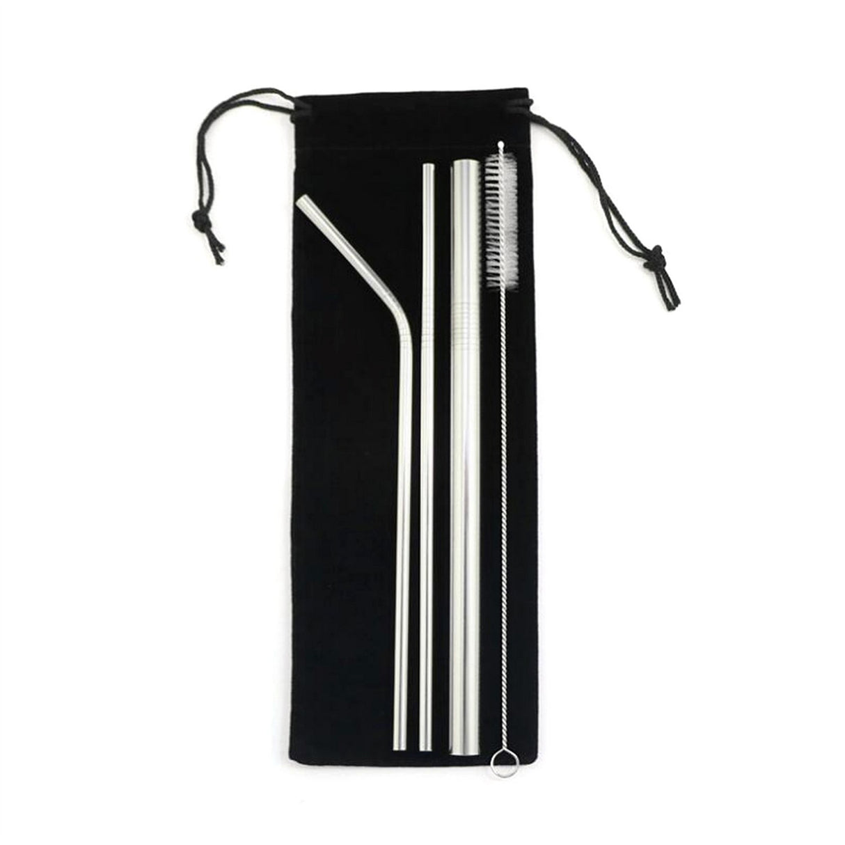 Pajitas con bolsa de terciopelo 