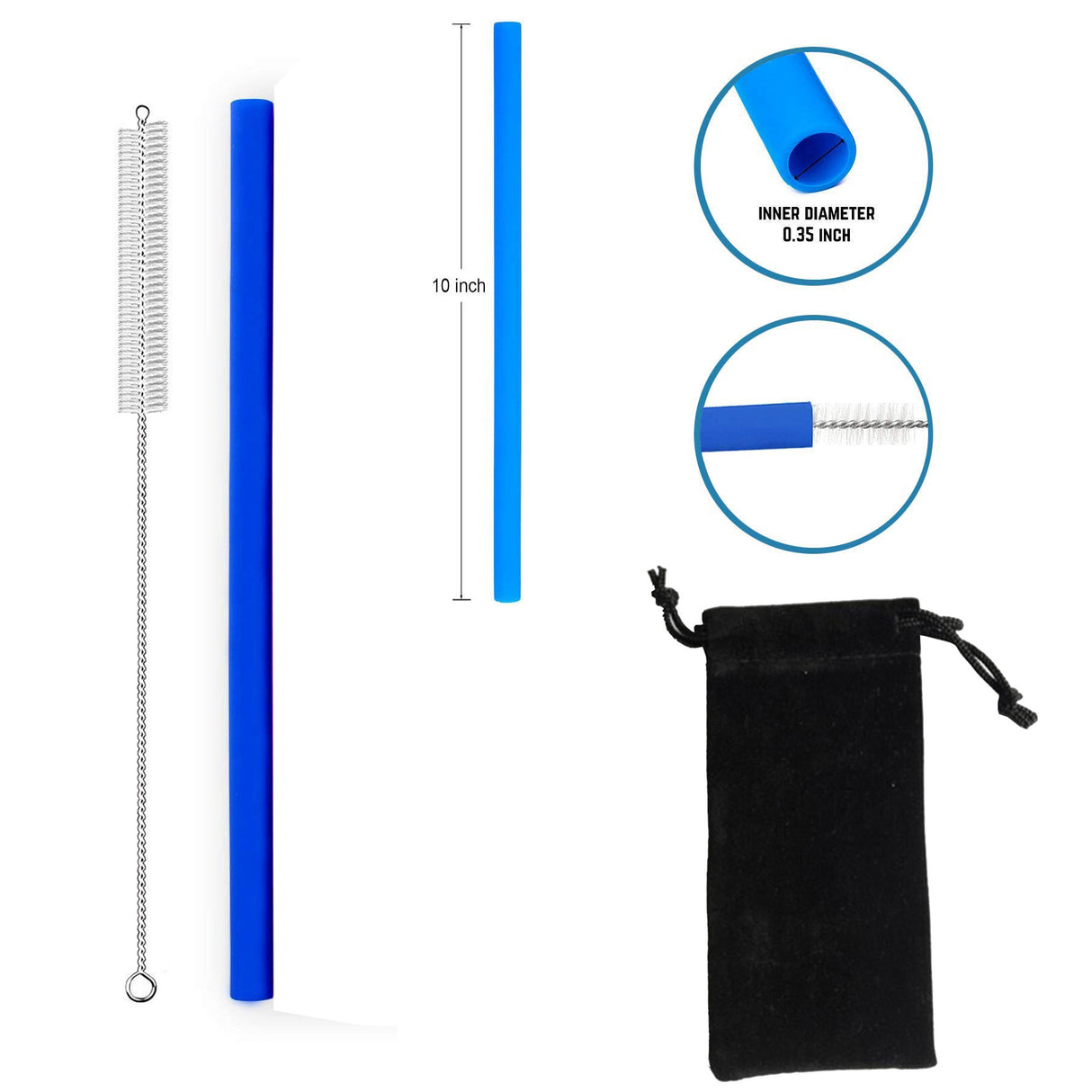 Silicone Straw Set