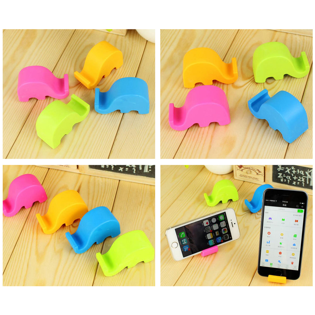 Support de téléphone de bureau mignon en forme de mini éléphant 
