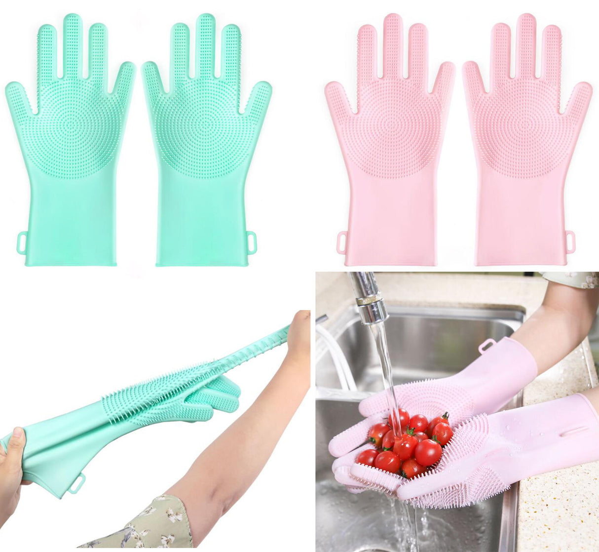 Guantes de lavado reutilizables 