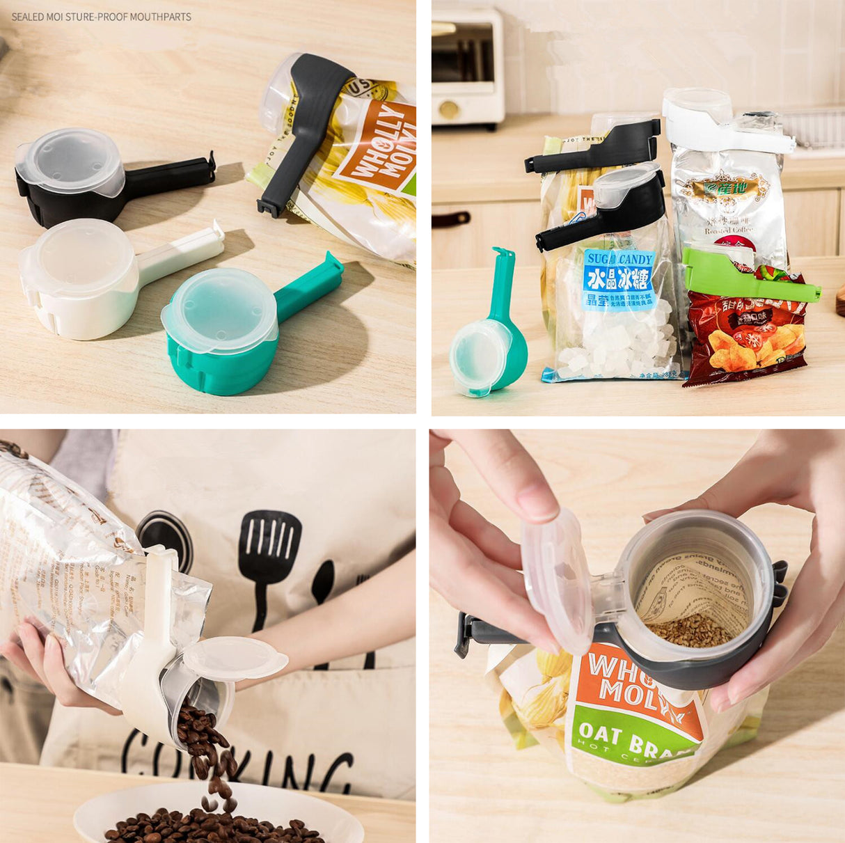 Clip para sellar bolsas de almacenamiento de alimentos 