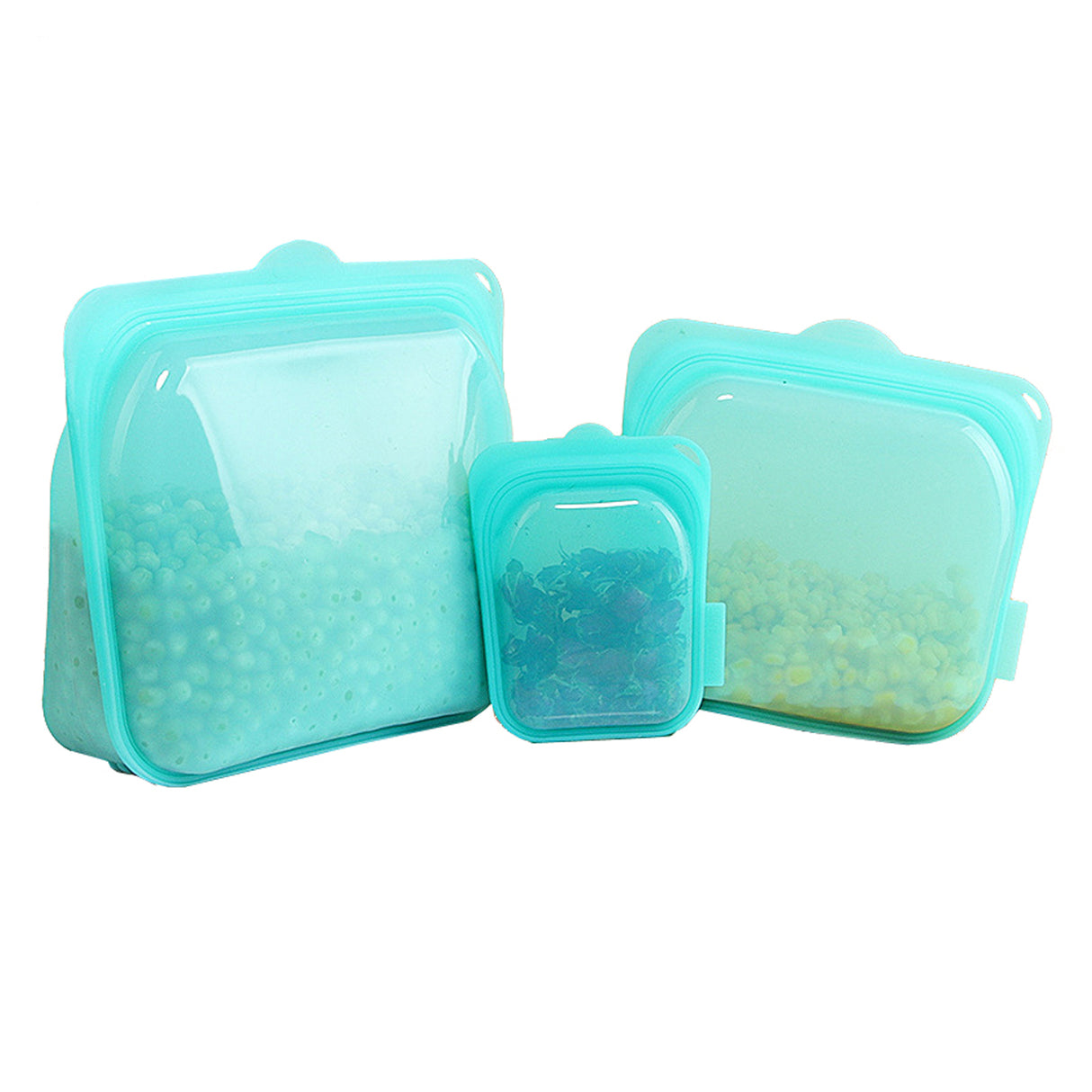 Juego de recipientes de almacenamiento de silicona 