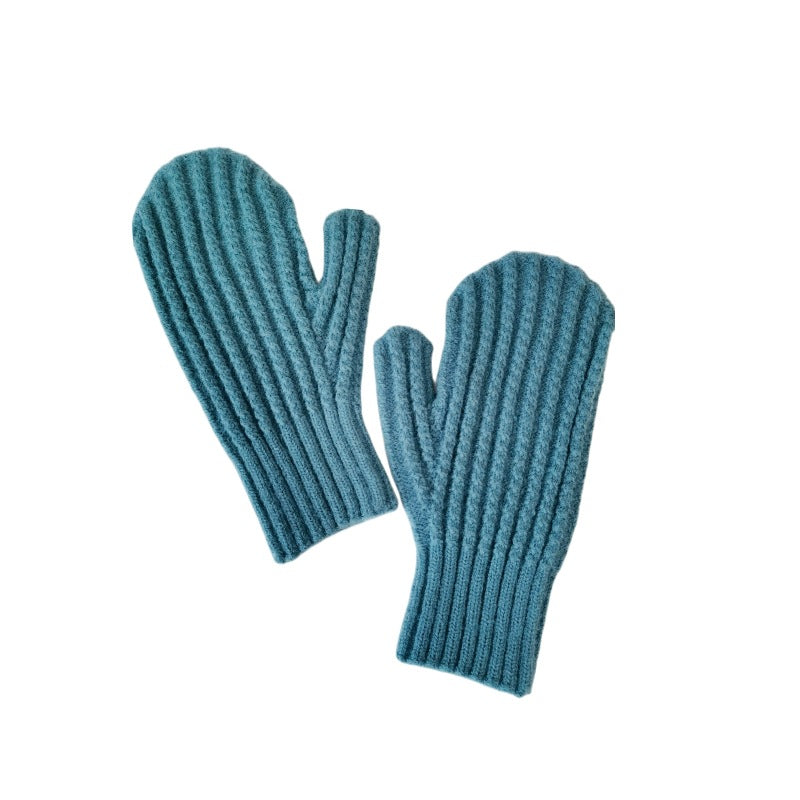 Gants mitaines tricotés 