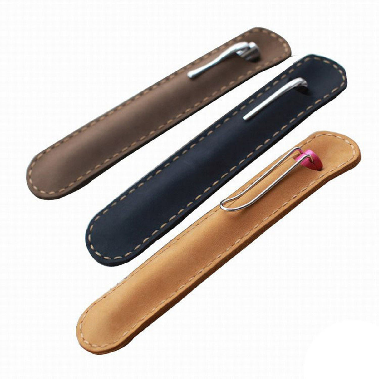 Porte-stylo en cuir synthétique 